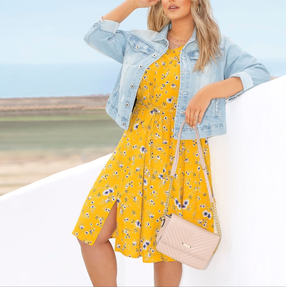 Yellow Floral Dress